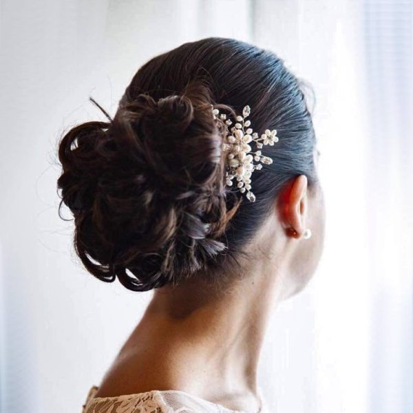 pettinino per capelli da sposa con perle e cristalli Swarovski 07