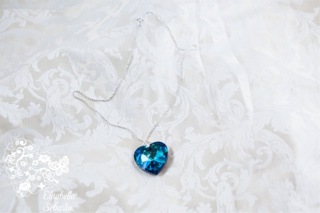 swarovski blue ocean heart pendant