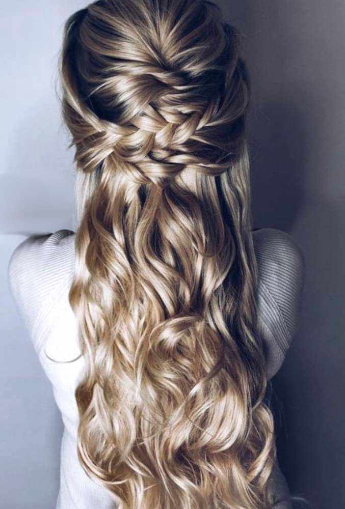 braided wedding hairstyles for long hair half up half down 03