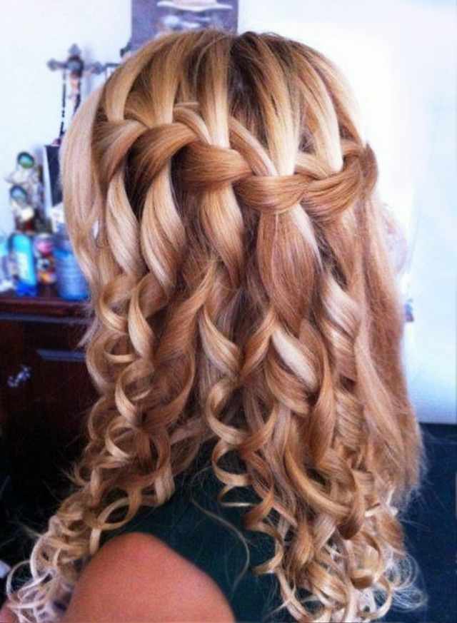 waterfall braid wedding hairstyles for long hair 01