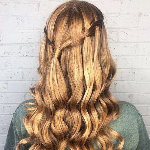 waterfall braid wedding hairstyles for long hair 03